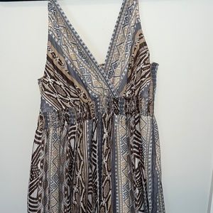 Aztec print lightweight maxi